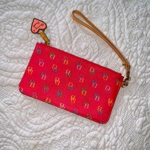 Colorful Dooney & Bourke wristlet.